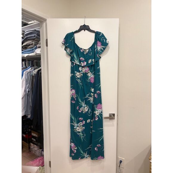 StitchFix Turquoise Floral Maxi Dress - Like New -XXL - Picture 4 of 7